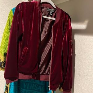 XS Velvet forever 21 bomber